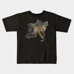 Green Ork Plane Kids T-Shirt